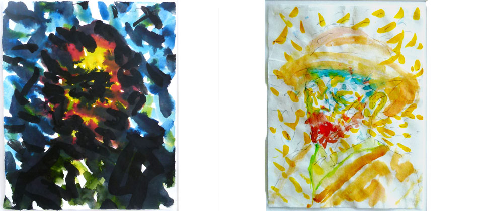 nach van Gogh, Aquarell auf Bütten, 53,5 x 39 cm, 1988